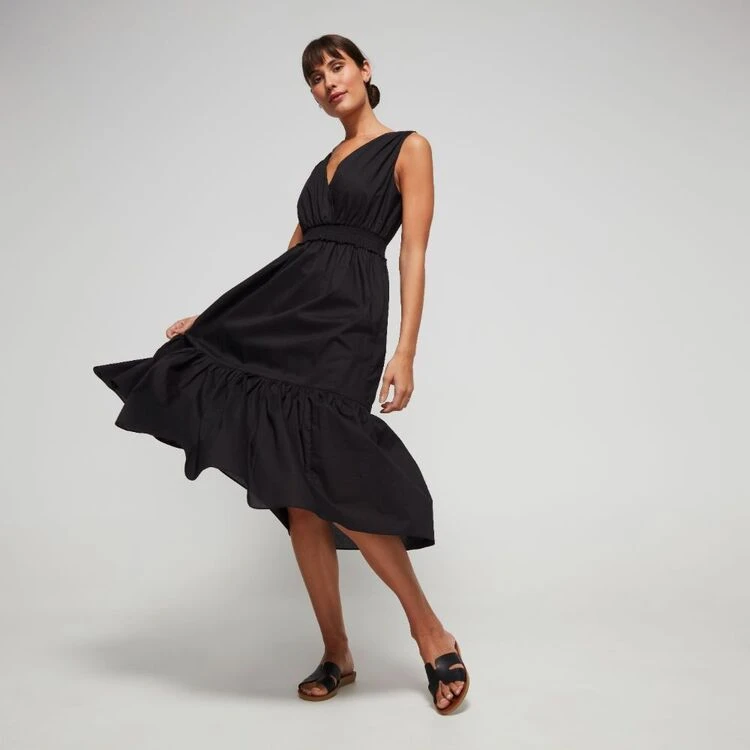 JB Jayson Brunsdon Women's Shirred Waistmaxi Dress Black 7 JB Jayson Brunsdon Women's Shirred Waistmaxi Dress Black - Image 5