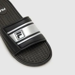FILA Atrani Women's Slide Black & Silver -Savannah Shop BP642921005 blk silv 5
