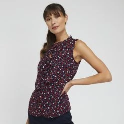 Jane Lamerton Lurex Ruffle Front Top Butterfly