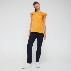 Jane Lamerton Women's Gold Pleat Front Top Gold 9 Jane Lamerton Women's Gold Pleat Front Top Gold -Savannah Shop BP643317005 gold 3