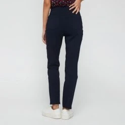 Jane Lamerton Jean Style Bengalene Pants Navy -Savannah Shop BP643320004 navy 2