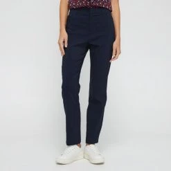 Jane Lamerton Jean Style Bengalene Pants Navy -Savannah Shop BP643320004 navy