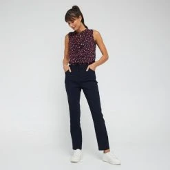 Jane Lamerton Jean Style Bengalene Pants Navy -Savannah Shop BP643320004 navy 4