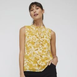 Jane Lamerton Women's Ruffle Front Top Floral Print -Savannah Shop BP643321002 floral print