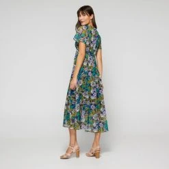 Khoko Smart Women's Wrap Front Empire Line Dress Garden -Savannah Shop BP643500002 garden 2