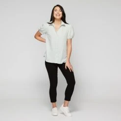 Khoko Smart Women's Stripe Seersucker Shirt Apple -Savannah Shop BP643510002 apple 3