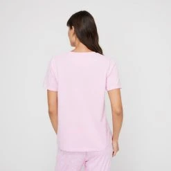 Sash & Rose Everyday Short Sleeve Slogan Sleep Tee Pink 10 Sash & Rose Everyday Short Sleeve Slogan Sleep Tee Pink -Savannah Shop BP643871004 pink 2