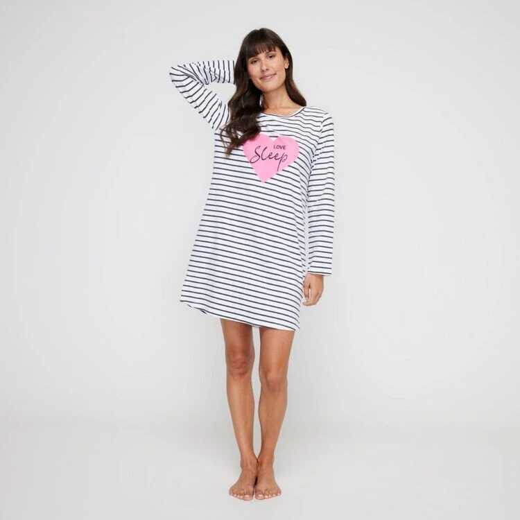 Sash & Rose Long Sleeve Tee Nightie Stripe 5 Sash & Rose Long Sleeve Tee Nightie Stripe - Image 3