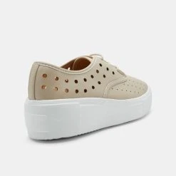 Khoko Randa Perforated Lace Up Sneakers Nude -Savannah Shop BP644326005 nude 3