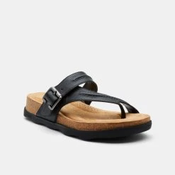 Clarks Collections Women's Brynn Madi T Bar Thong Black -Savannah Shop BP644330001 black 2