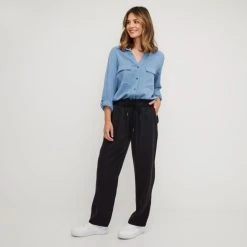 Khoko Collection Tencel Pant Black -Savannah Shop BP644546006 black