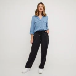 Khoko Collection Tencel Pant Black -Savannah Shop BP644546006 black 3