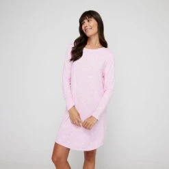 Sash & Rose Women's Bamboo Nightie Pink -Savannah Shop BP644828004 pink