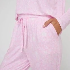 Sash & Rose Women's Bamboo Sleep Jogger Pink 10 Sash & Rose Women's Bamboo Sleep Jogger Pink -Savannah Shop BP644830004 pink 4