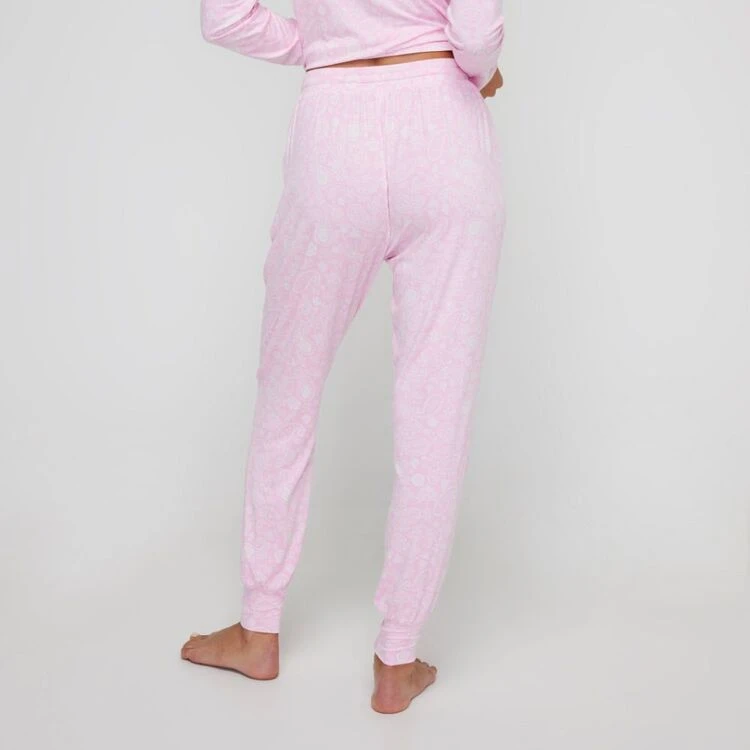 Sash & Rose Women's Bamboo Sleep Jogger Pink 4 Sash & Rose Women's Bamboo Sleep Jogger Pink - Image 2