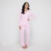 Sash & Rose Women's Bamboo Long Pant PJ Set Pink -Savannah Shop BP644832004 pink 5