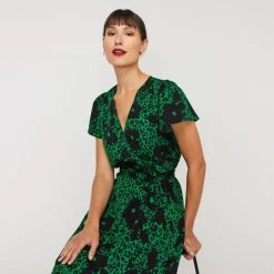 Jane Lamerton The Audrey Dress Green Floral