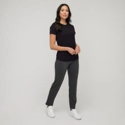 Savannah Short Sleeve Rib T-Shirt Black