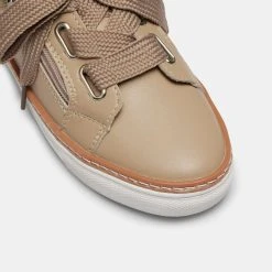 Savannah Women's Chicha Almond Toe Lace Up Casual Sneaker Taupe Combo -Savannah Shop BP645600010 tau combo 3