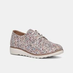 Natural Comfort Women's Mal Almond Toe Lace Up Beige & Multicoloured -Savannah Shop BP645603010 bei multi 2