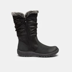 Savannah Khoko Women's Noone Fur Mid Calf Boot Black -Savannah Shop BP645624005 black