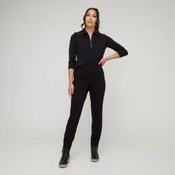 Jane Lamerton Straight Leg Ponte Pant Black -Savannah Shop BP645785001 black 3