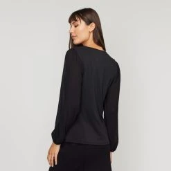 Jane Lamerton Pleat Front Top Black -Savannah Shop BP645790003 black 2
