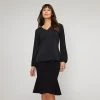 Jane Lamerton Pleat Front Top Black