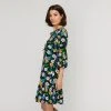 Jane Lamerton Retro Floral Jersey Dress Multicoloured -Savannah Shop BP645791001 multi msc 5