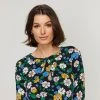 Jane Lamerton Retro Floral Jersey Twist Neck Top Multicoloured -Savannah Shop BP645792004 multi msc 5