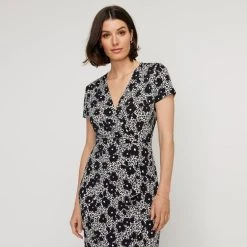 Jane Lamerton Side Ruffle Jersey Dress Animal -Savannah Shop BP645794001 animal 4