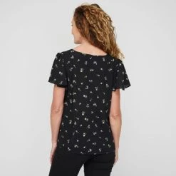 Khoko Smart Sweetheart Flutter Top Black Floral -Savannah Shop BP646101001 blk flor 2