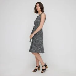 Khoko Smart Women's Arrow Sleeveless Flared Jersey Dress Black 11 Khoko Smart Women's Arrow Sleeveless Flared Jersey Dress Black -Savannah Shop BP646110008 black