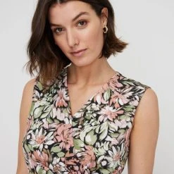 Khoko Smart Women's Wrap Front Jersey Sleeveless Dress Magnolia -Savannah Shop BP646114002 magnolia 4