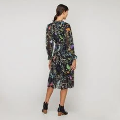 Leona Edmiston Ruby Leona Edmiston Butterfly Tie Neck Frill Dress Butterfly 10 Leona Edmiston Ruby Leona Edmiston Butterfly Tie Neck Frill Dress Butterfly -Savannah Shop BP646118001 butterfly 2