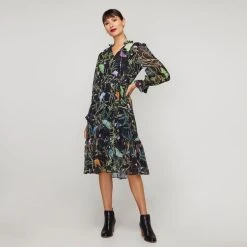 Leona Edmiston Ruby Leona Edmiston Butterfly Tie Neck Frill Dress Butterfly 9 Leona Edmiston Ruby Leona Edmiston Butterfly Tie Neck Frill Dress Butterfly -Savannah Shop BP646118001 butterfly 3