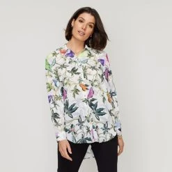 Leona Edmiston Ruby Ivory Butterfly Shirt Butterfly -Savannah Shop BP646119001 butterfly