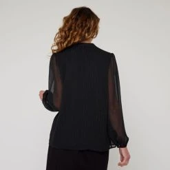 Jane Lamerton Front Tuck Blouse Black -Savannah Shop BP646382001 black 2