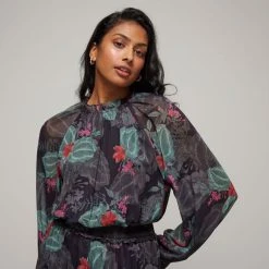 JB Jayson Brunsdon Jayson Brunsdon Shirred Waist Dress Shadow -Savannah Shop BP646834001 shadow 7