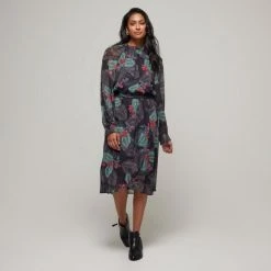 JB Jayson Brunsdon Jayson Brunsdon Shirred Waist Dress Shadow