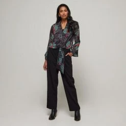 JB Jayson Brunsdon Jayson Brunsdon Tie Front Shirt Shadow