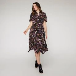 Stella Winter Paisley Asymmetric Dress Paisley Print -Savannah Shop BP647081001 paisley prn