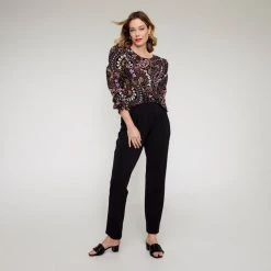 Stella Winter Paisley Puff Sleeve Top Paisley Print -Savannah Shop BP647082001 paisley prn 5