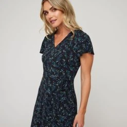 Khoko Smart Wrap Dress Black -Savannah Shop BP647305002 black 4