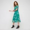 Khoko Smart Raglan Sleeve Midi Dress Green Floral 2 Khoko Smart Raglan Sleeve Midi Dress Green Floral -Savannah Shop BP647498002 grn flor 5